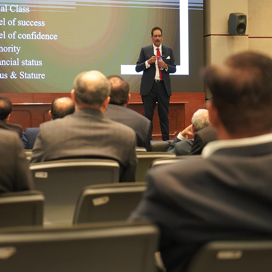 Hamid Saeed presenting